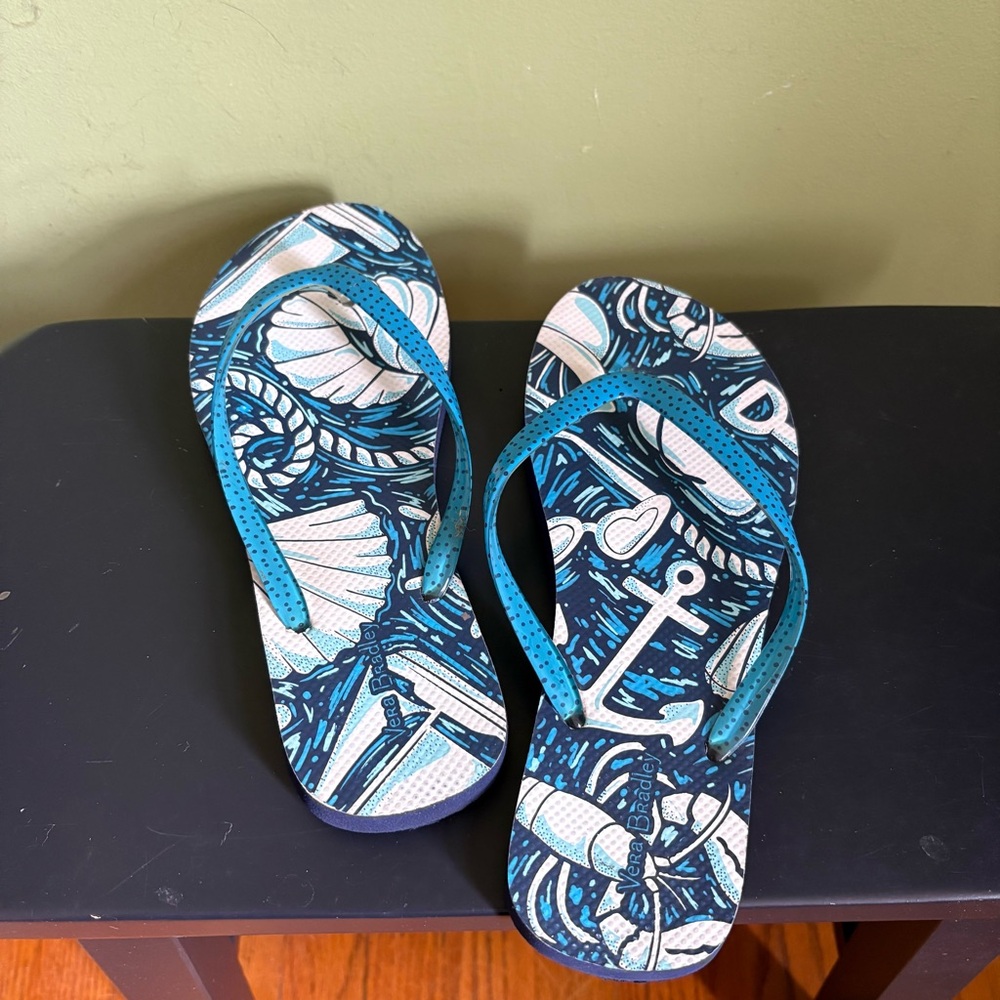Vera Bradley Nautical Flip Flops